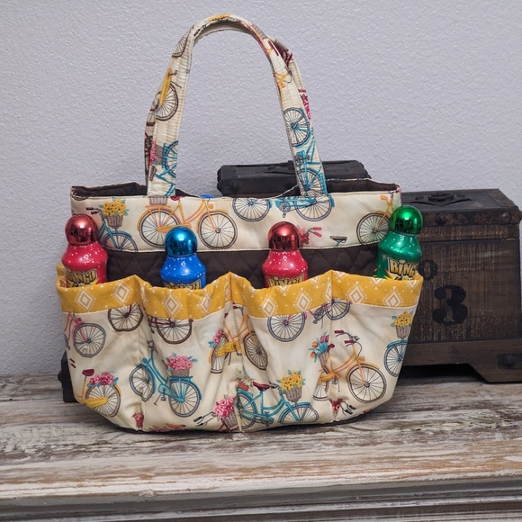 Hand Crafted Bicycle Print Bingo/Tote Bag 100% Cotton - Picture 3 of 6